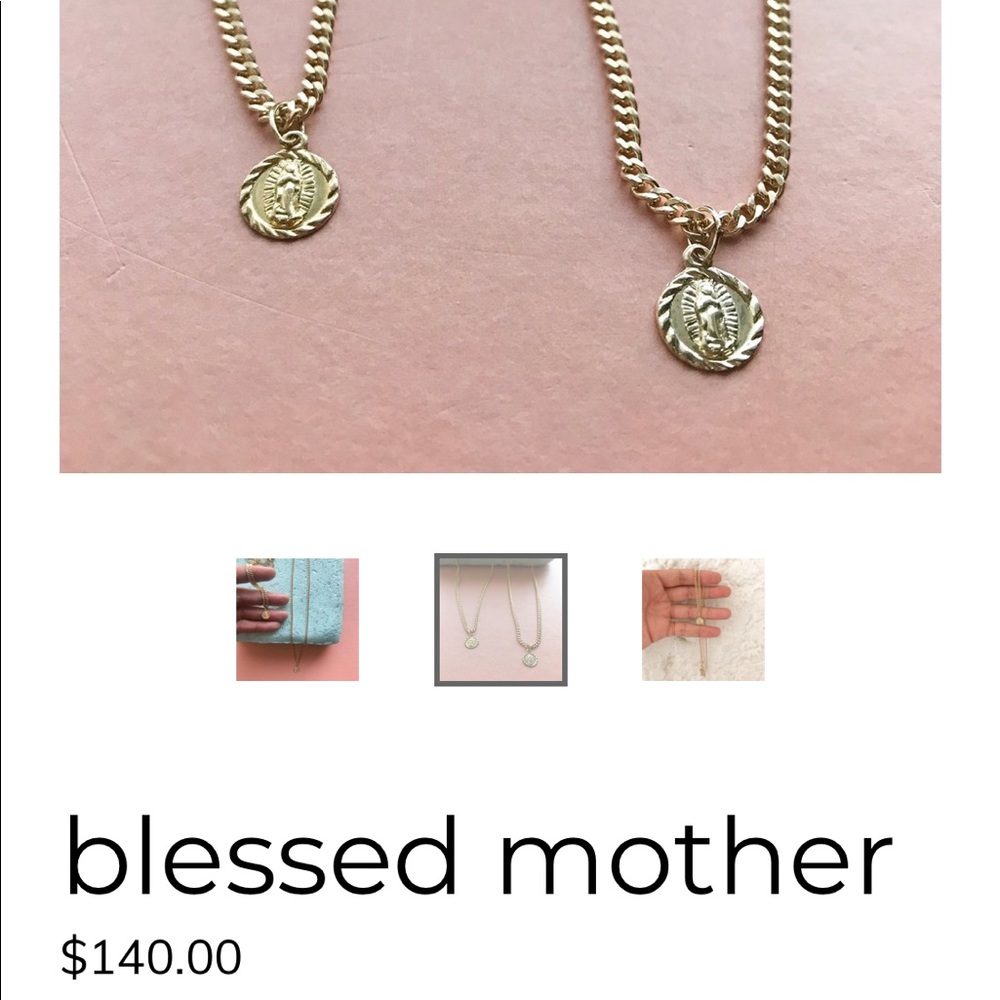 All The Wire Blessed Mother necklace